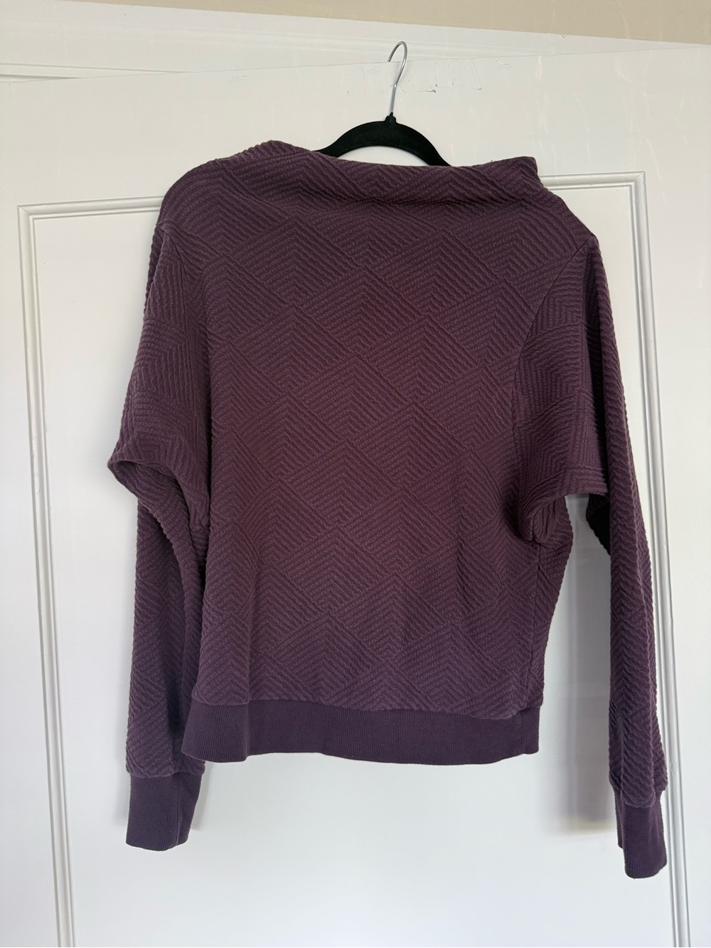 Anthropologie 9-H15 STCL Plum Textured Crew Neck Sweater/sweatshirt